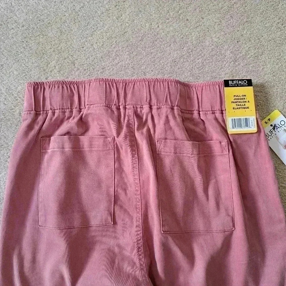 ❤️ NWT Buffalo David Bitton Tencel Joggers Strawberry Pink Small Women's Pants - Picture 11 of 15